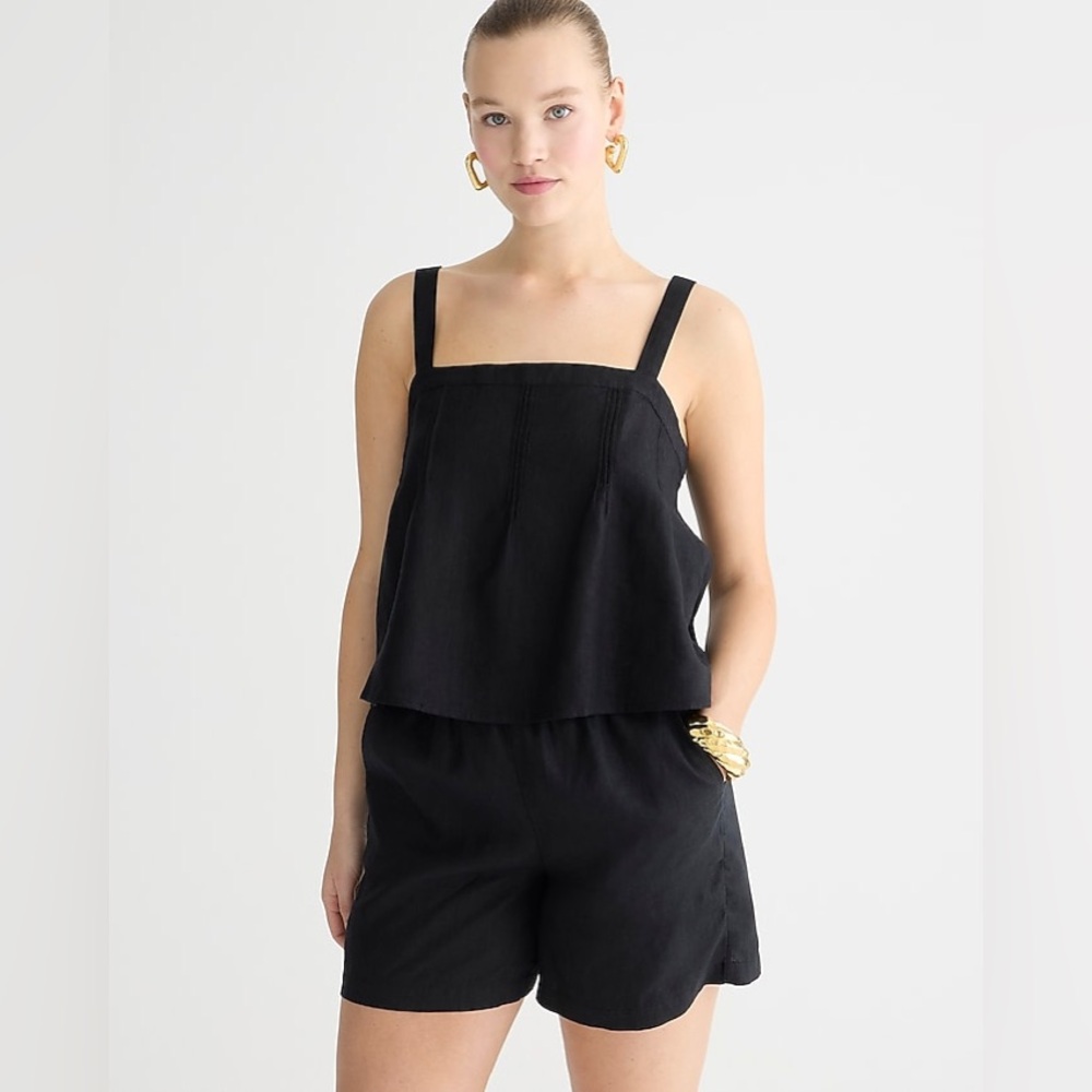 NWT J.Crew Bow-Back Linen Top | Size Medium
